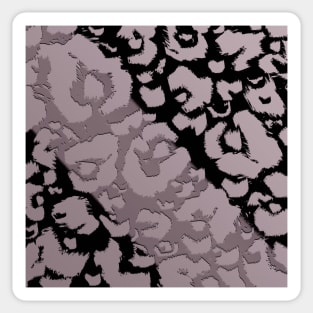 Dusty Pink Black Leopard Print Graphic Sticker